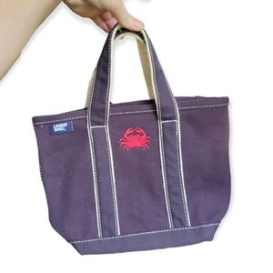 LANDS END Crab Canvas Tote Bag